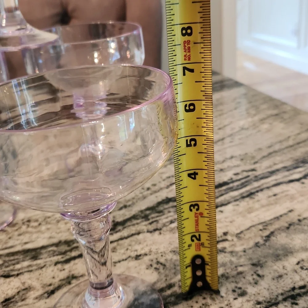 Margarita Glasses, Outdoor Clear Plastic, Lot of 4 - Picture 4 of 9